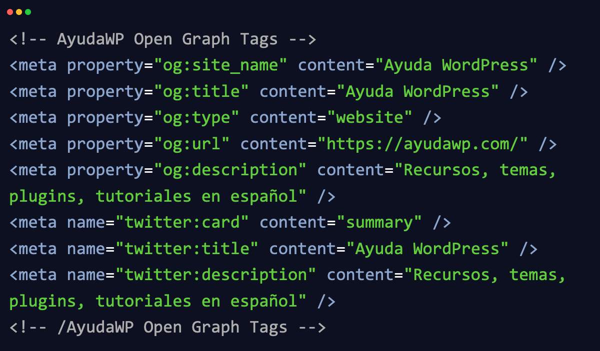 ¿Se pueden generar tags Open Graph (OG) y Twitter Cards sin plugins de SEO?