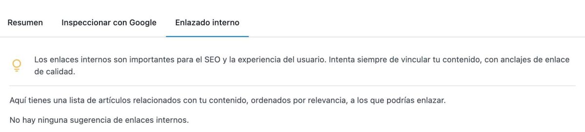 sugerencias enlazado interno seopress