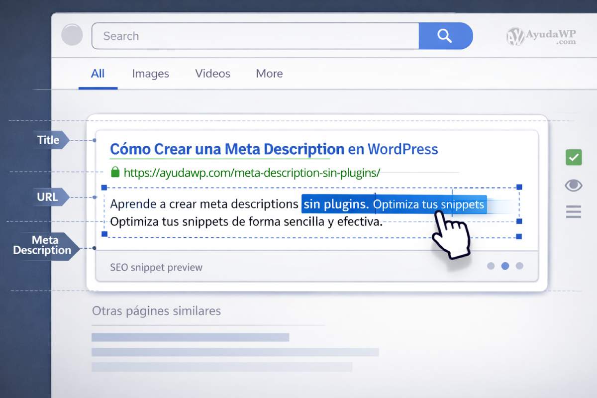 ¿Sabías que WordPress puede crear la meta description sin necesidad plugins SEO