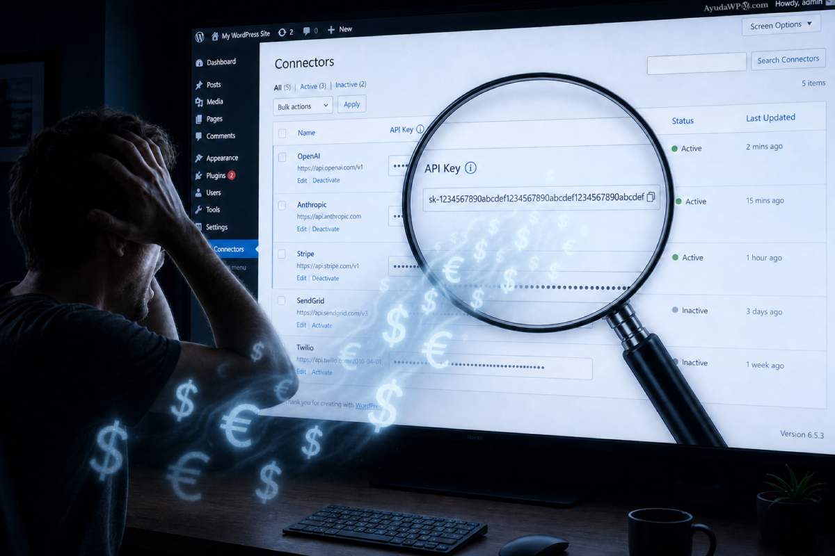 ¿Es seguro meter las claves de mi IA en los conectores de WordPress?
